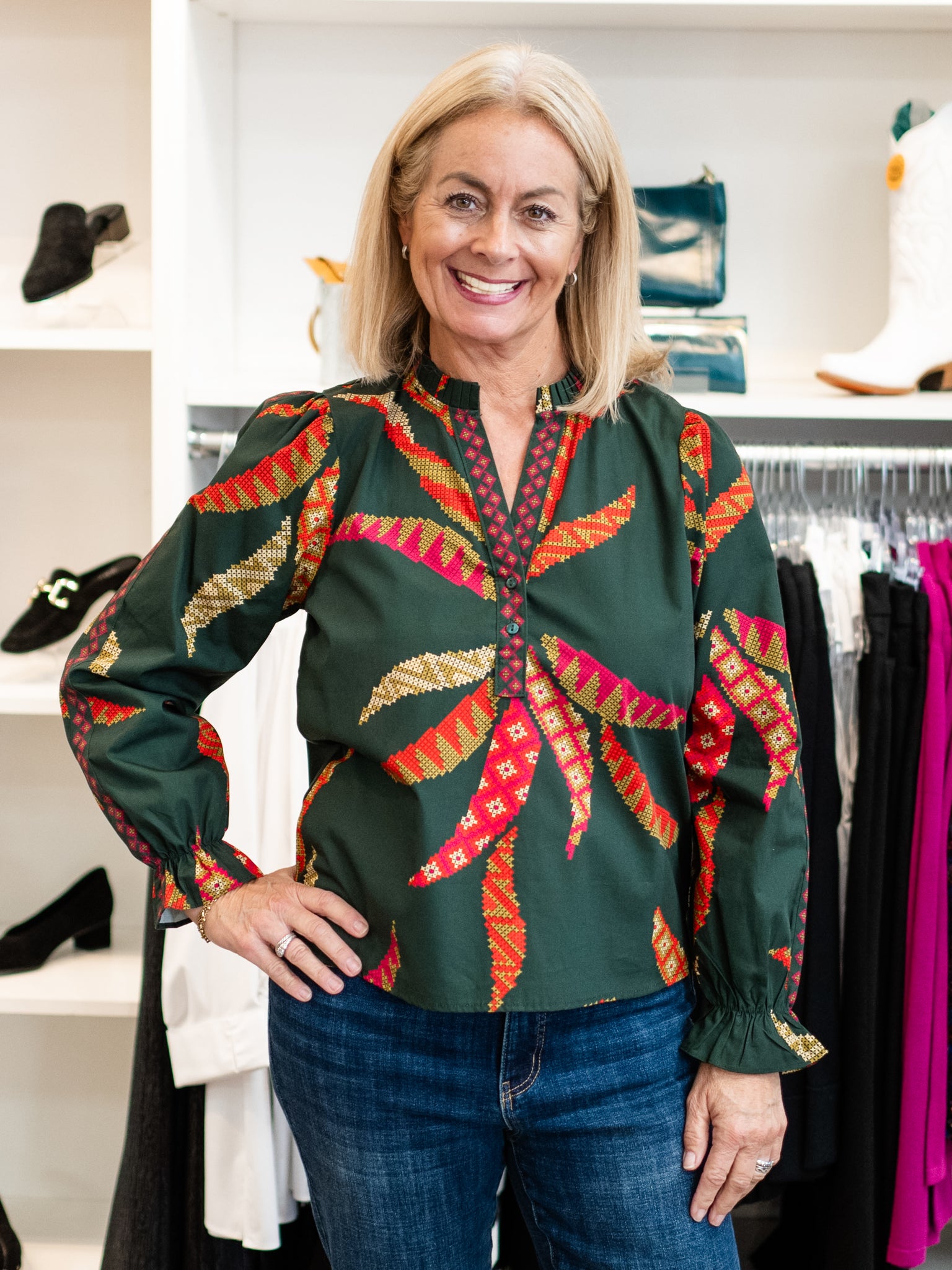 Ashley Top Forest Stitch by Maude