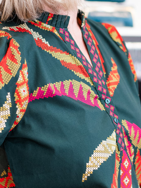 Ashley Top Forest Stitch by Maude