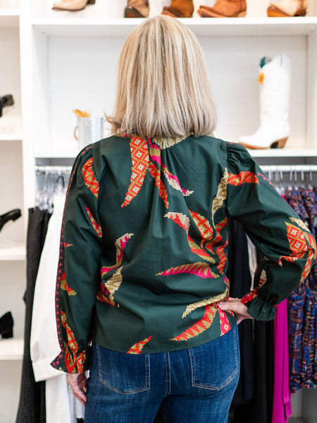 Ashley Top Forest Stitch by Maude