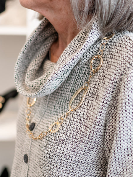 3/4 Sleeve Cowl-Neck Top by Multiples