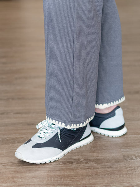 Drawstring Wide Leg Ankle Pant by Multiples