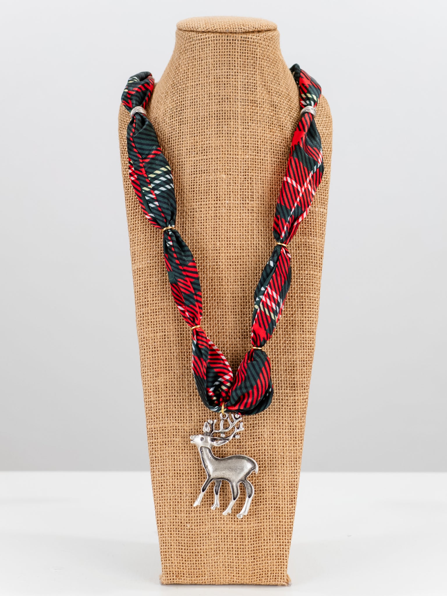 Santa Deer Scarf Necklace by Stella Bella