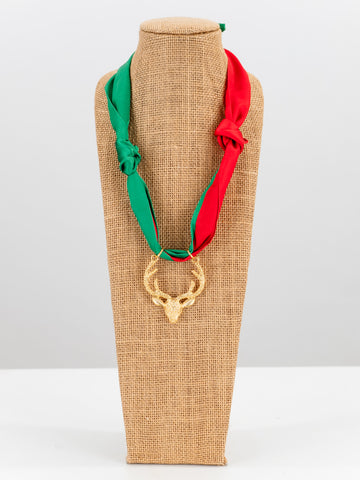 Deer Time Scarf Necklace by Stella Bella