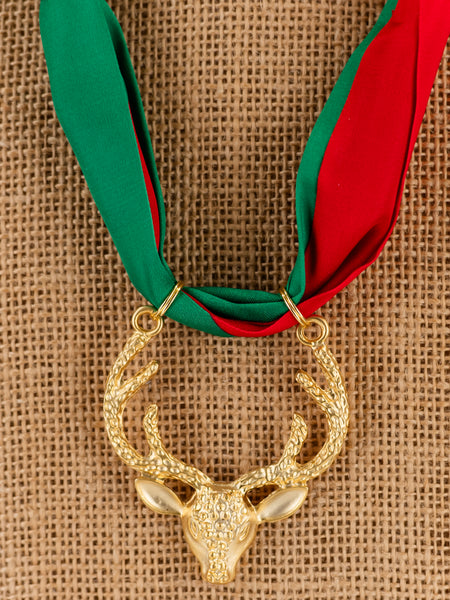 Deer Time Scarf Necklace by Stella Bella