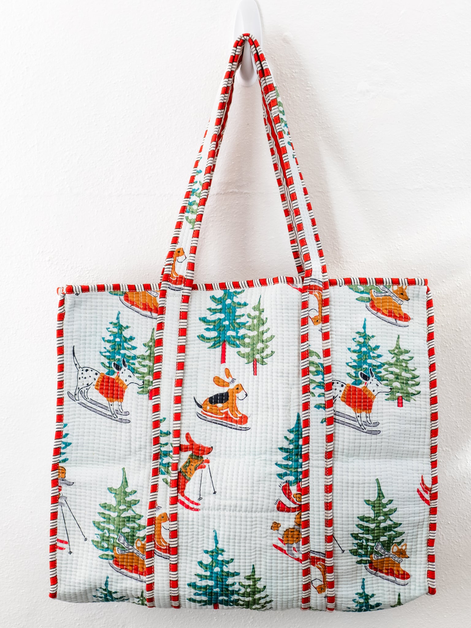Snow Paws Holiday Tote Bag