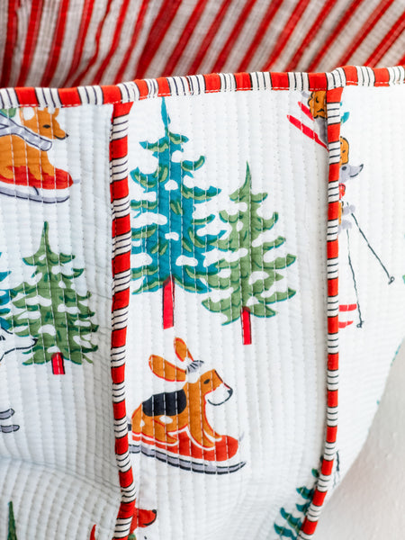 Snow Paws Holiday Tote Bag