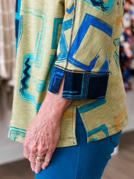 Print Slub Knit Turtleneck by Multiples