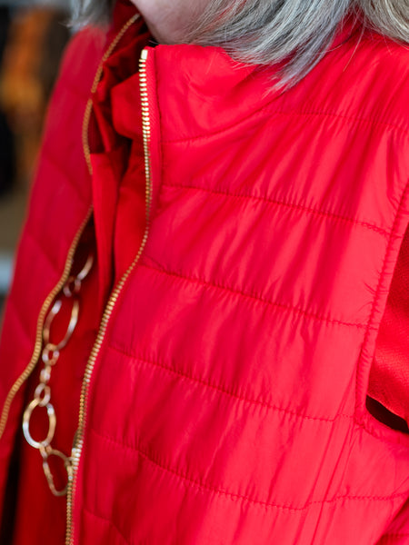 Quilted Vest Red by Multiples