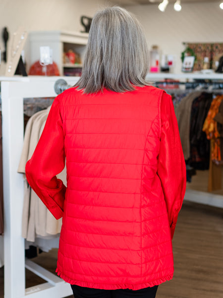 Quilted Vest Red by Multiples