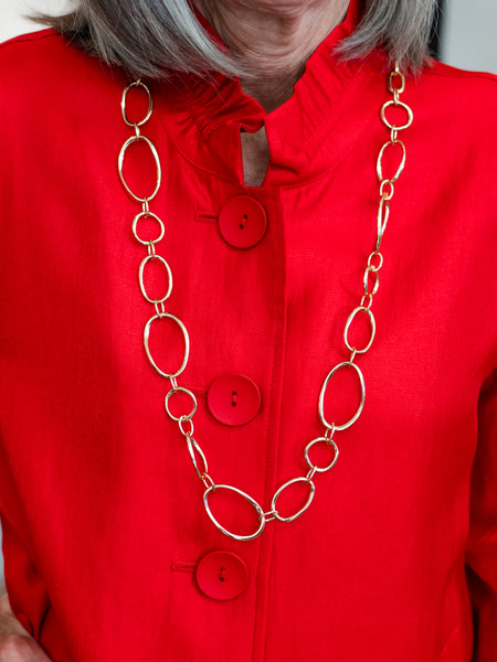 Shimmer Button Front Jacket by Multiples