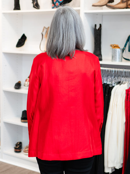 Shimmer Button Front Jacket by Multiples