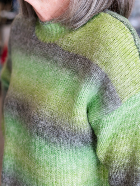 Ombre Striped Sweater Light Olive by Multiples