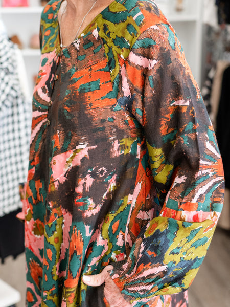 Diamonds VNeck L/S Dress by Orientique