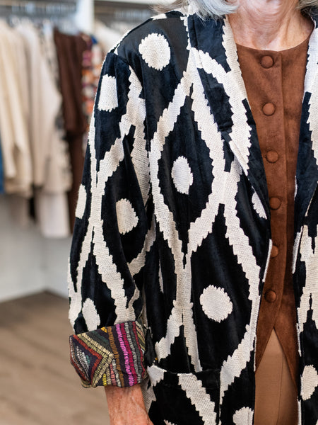 Tapestry Open Front Oversized Jacket by John Mark