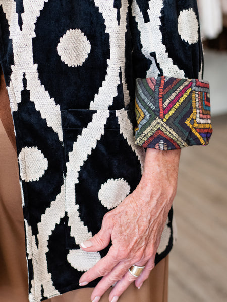 Tapestry Open Front Oversized Jacket by John Mark