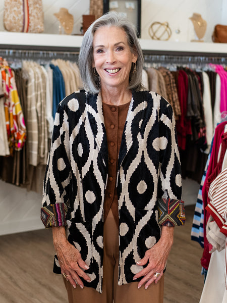 Tapestry Open Front Oversized Jacket by John Mark