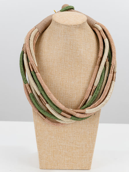 Slub 8 Strand Necklace 2 Color by Two Forty-Two