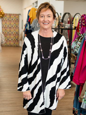 Drop Shoulder Open Cardigan by Multiples