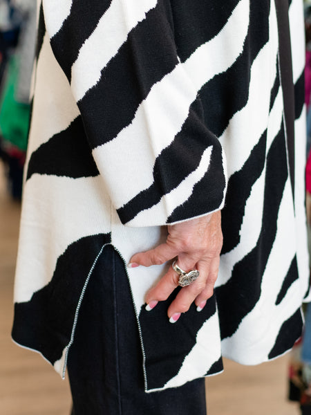 Drop Shoulder Open Cardigan by Multiples