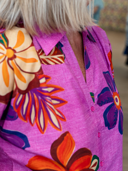 Elsa Top Mauve Blossoms by Maude