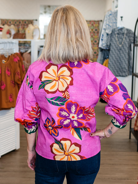 Elsa Top Mauve Blossoms by Maude