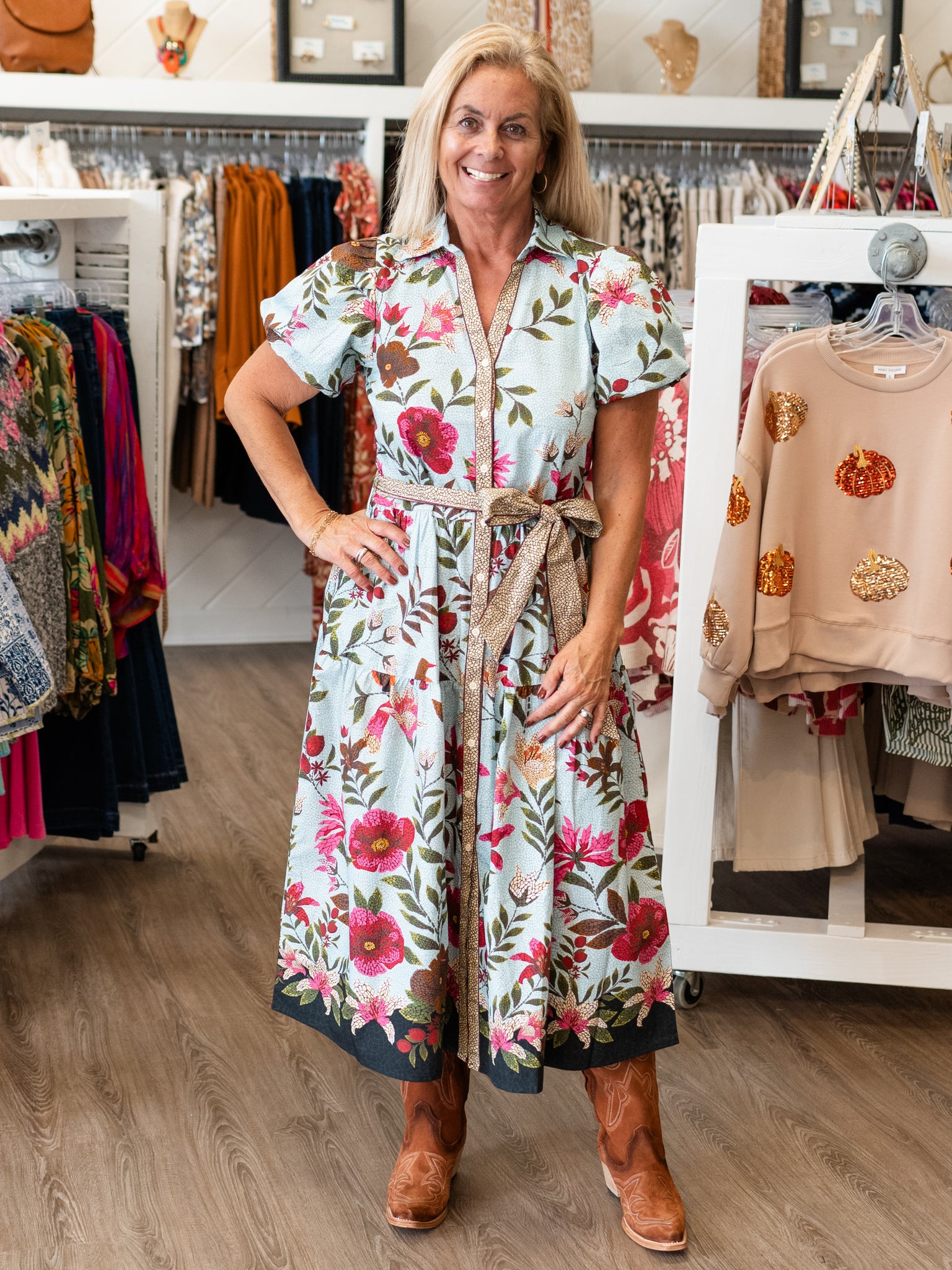 Della Dress Opal Mosaic by Maude