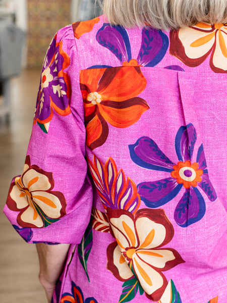 Ava Dress Mauve Blossoms by Maude