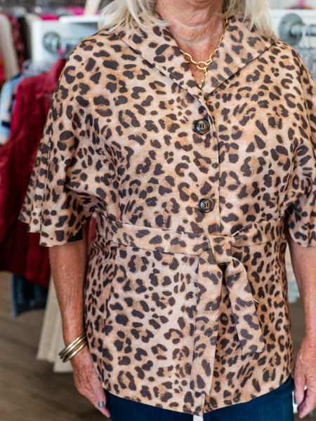 Short Sleeve Jacket Animal by Boho Chic