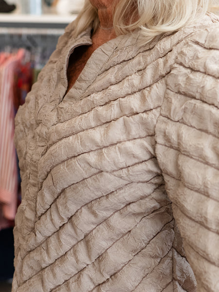 Quilted V-Neck Top by Boho Chic