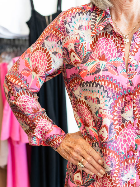 Printed Woven Dress Mulberry by Renuar
