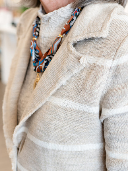Front Button Cardigan HOatmeal by Renuar