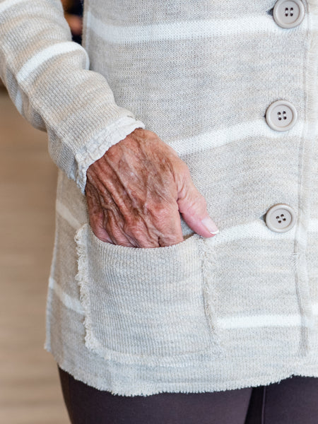 Front Button Cardigan HOatmeal by Renuar