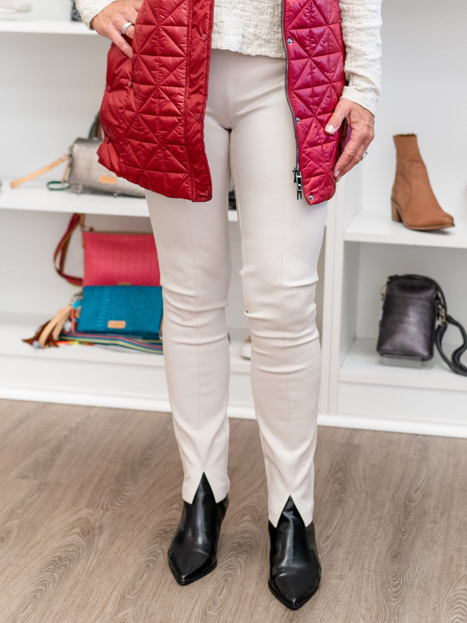 Ecocosy Knit Slim Pants Oyster by Renuar