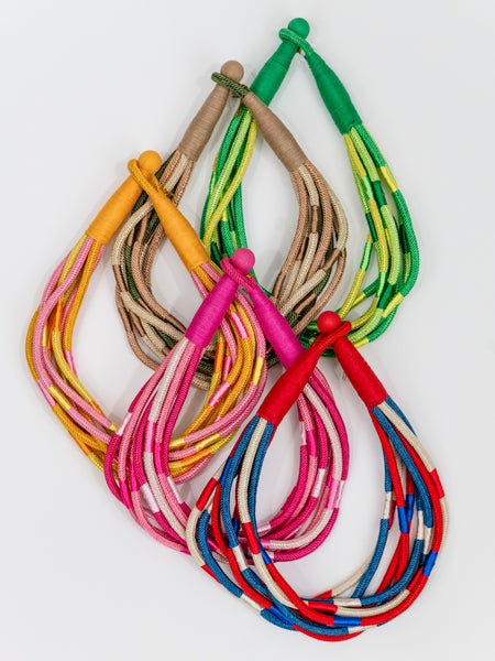 Slub 8 Strand Necklace 2 Color by Two Forty-Two