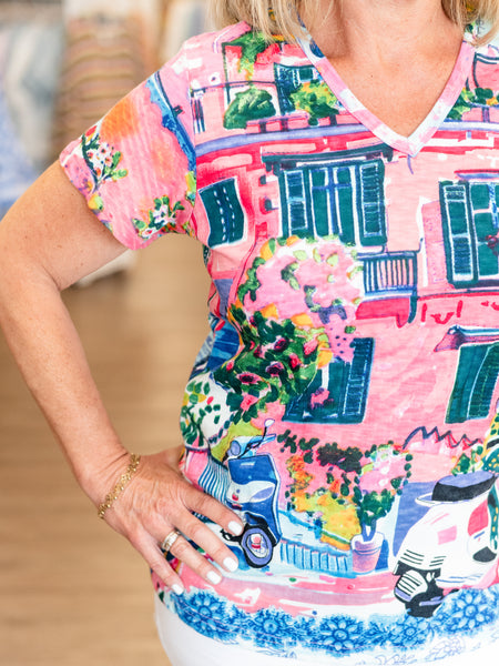Scenic Scooter Print Tee by Orientique