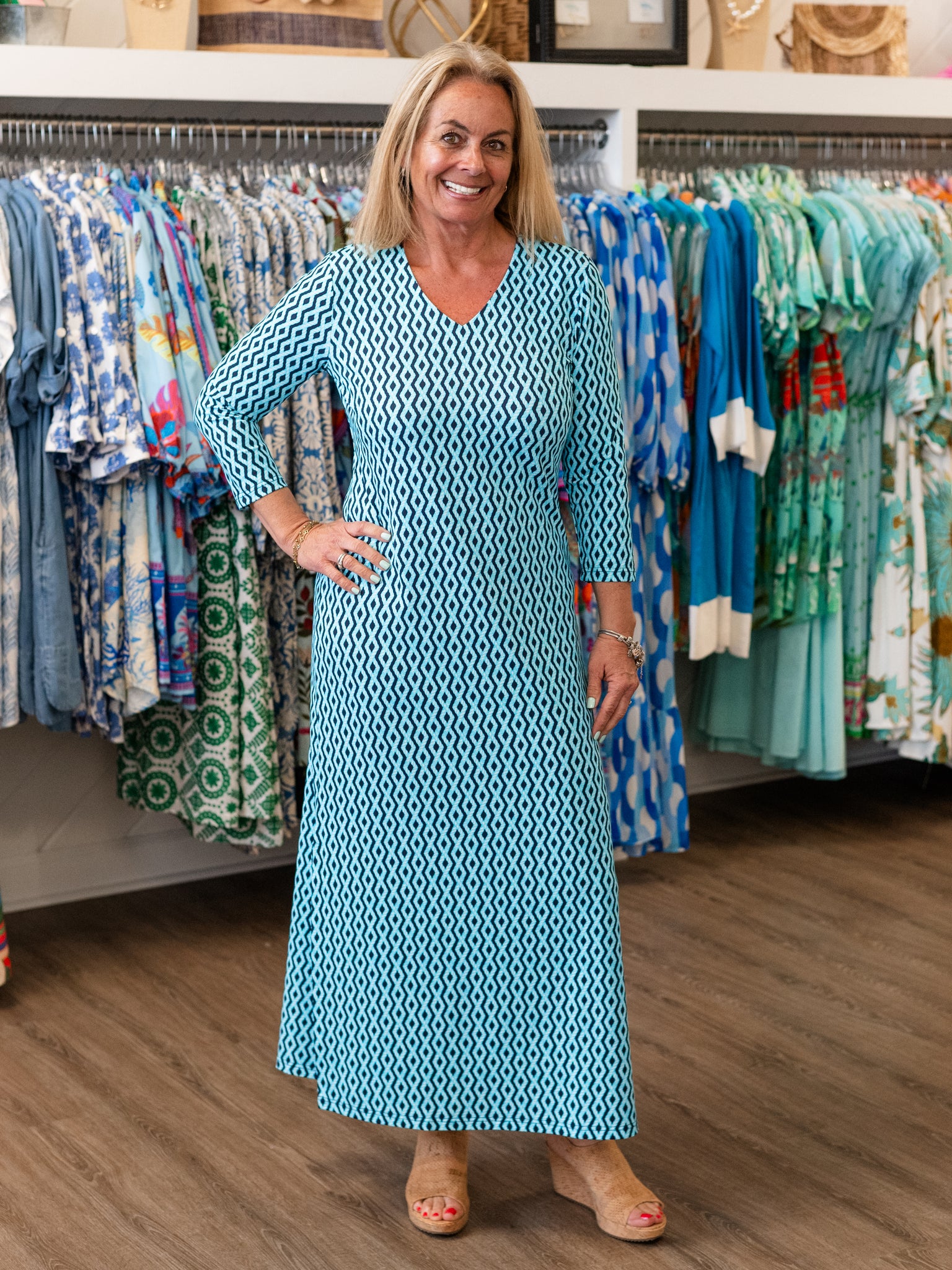lulu b maxi dresses 3/4 Sleeve Dress RPNY by upload-20250217 Vestidos Jcp Evening Gowns Lu B Maxi Dress Tamanho:XXL