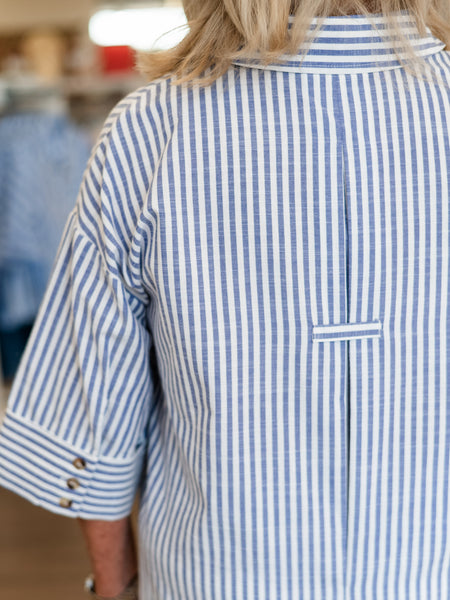 Classic Stripe Top Navy by Entro