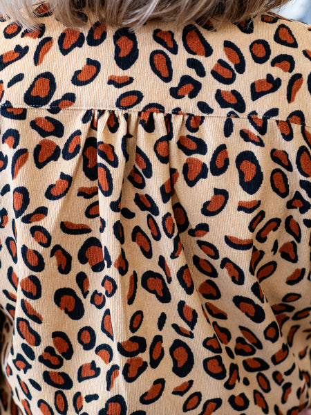 Cream Leopard Shirt Dress by Boho Chic