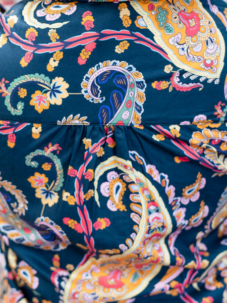 Paisley Midi Shirt Dress by Boho Chic