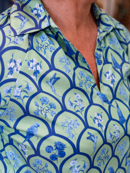 Peacock Print Top by Boho Chic