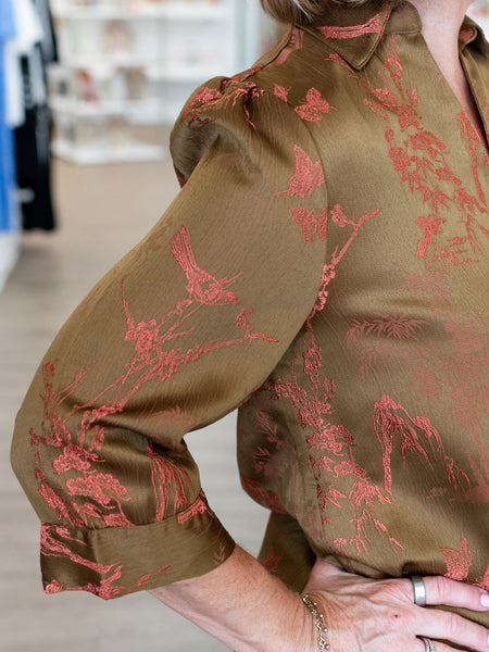 Copper Print Dress by Boho Chic