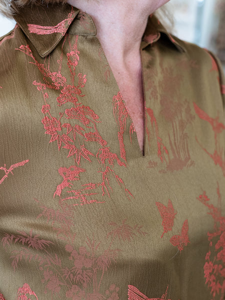 Copper Print Dress by Boho Chic