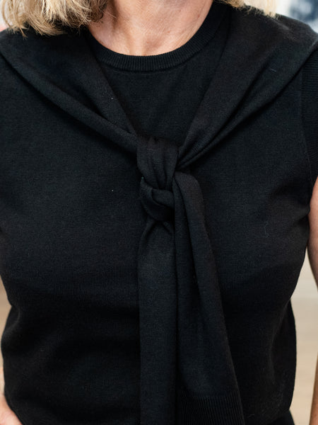 Layered Sweater Look Black by Renuar