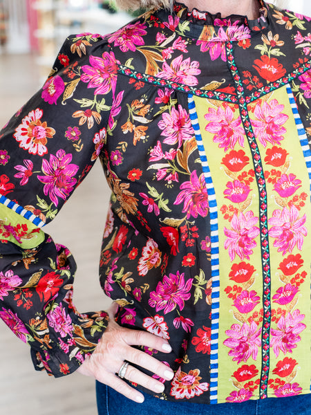 Mixed Print Popover by Tru Luxe