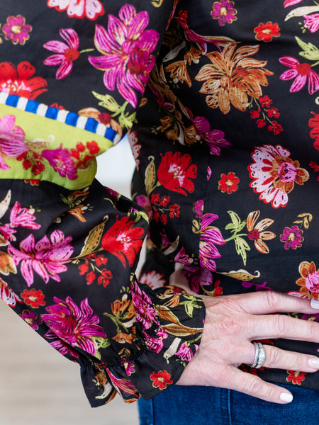 Mixed Print Popover by Tru Luxe