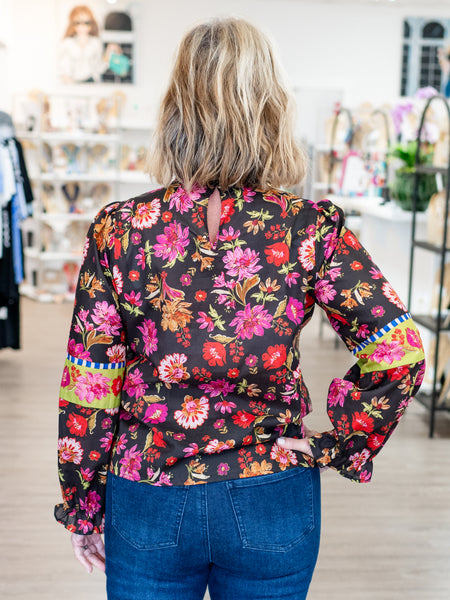 Mixed Print Popover by Tru Luxe
