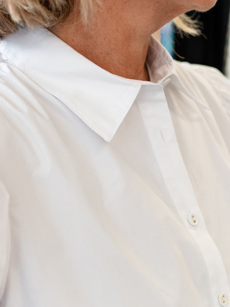 Blouson Sleeve Blouse White by APNY