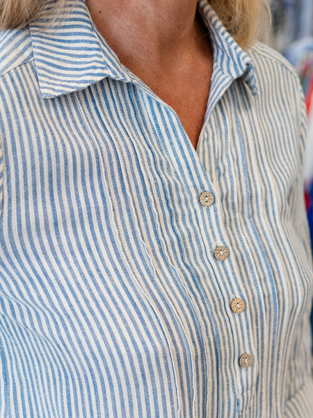 Roll Tab HiLo Woven Shirt by Multiples