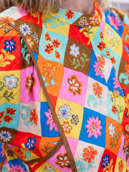 Block Patch Floral Top by Ivy Jane