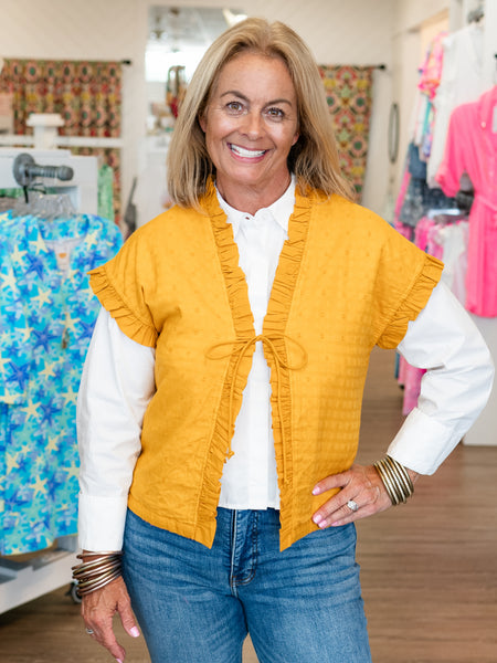 Appliquéd Floral Vest by Ivy Jane